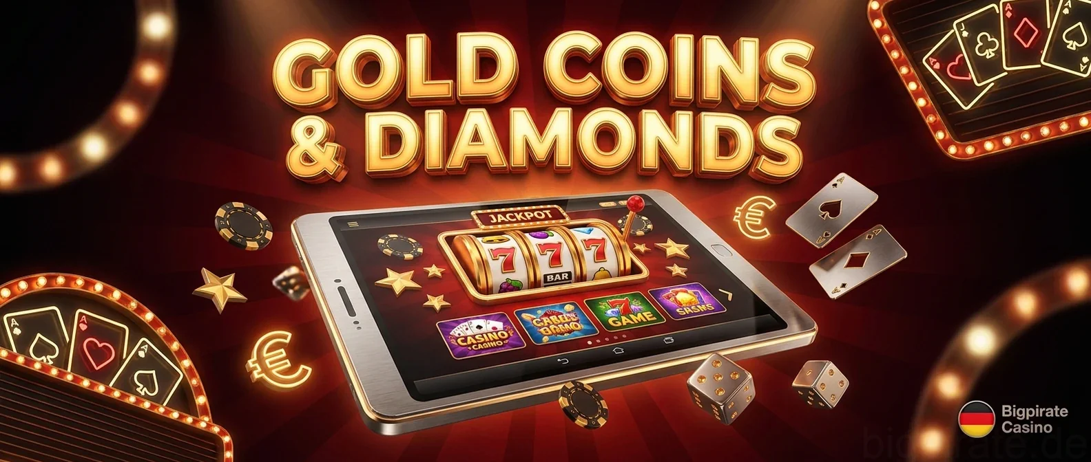 GOLD COINS& DIAMONDS
